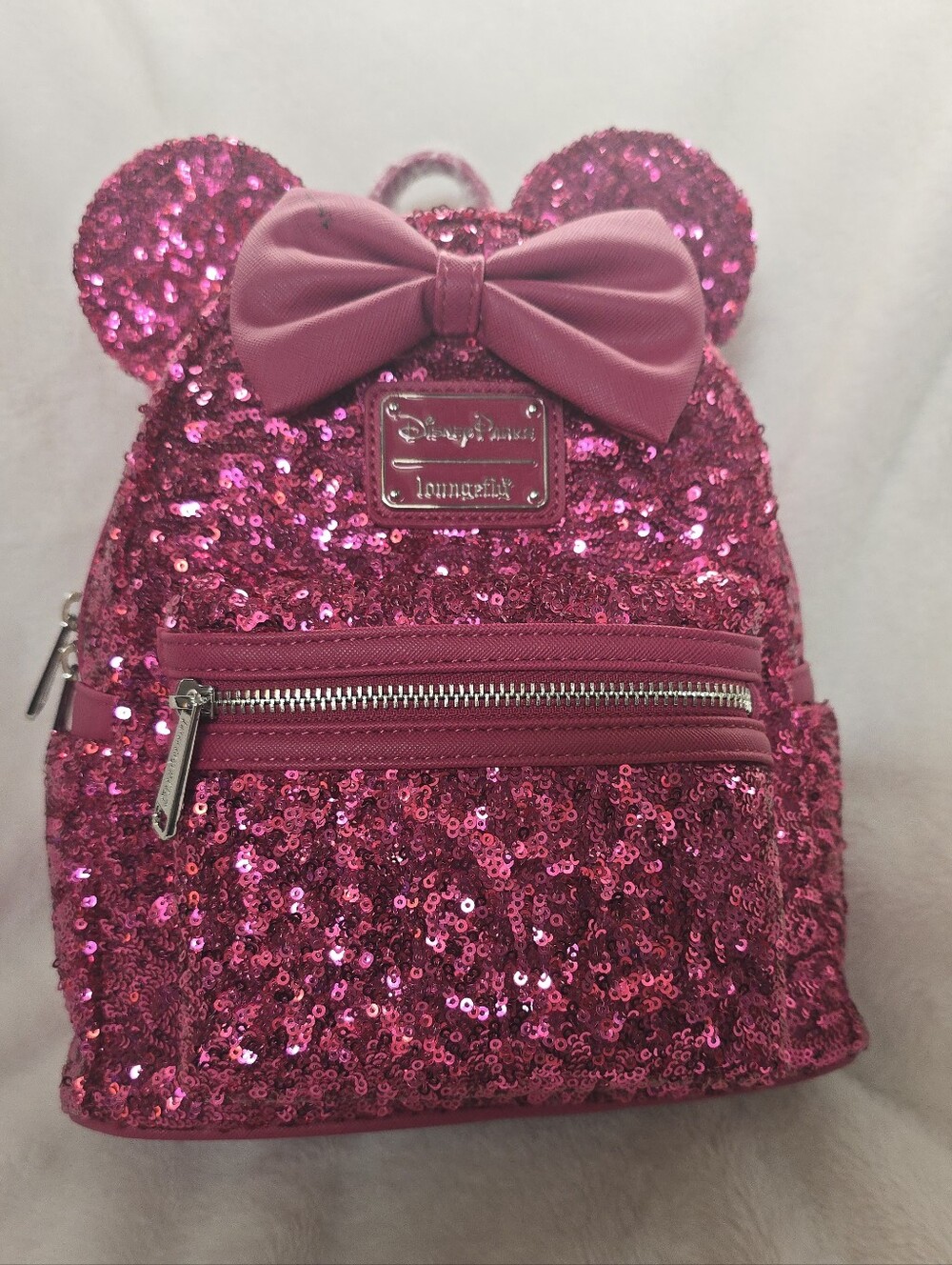 Loungefly Hot Pink Sequin Mini Backpack